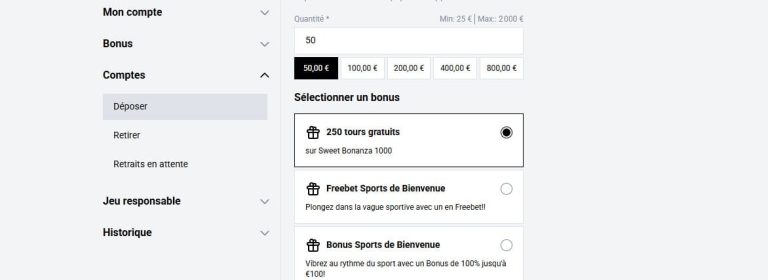 TikTak Bet Casino dépot bonus
